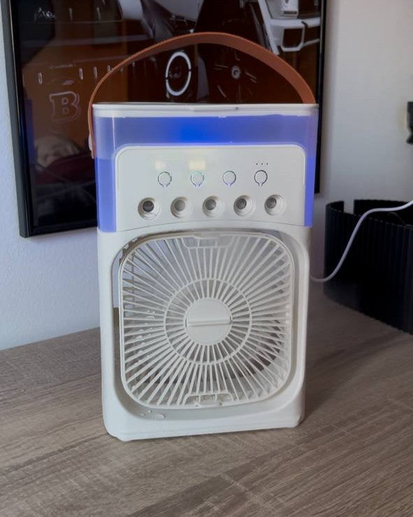 Ventilador Climatizador con pulverizador portátil